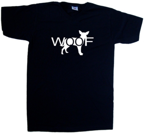 Shirt scollo dog woof - scollo, v
