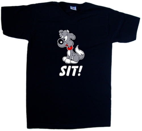 Maglietta sit dog - dog, divertente