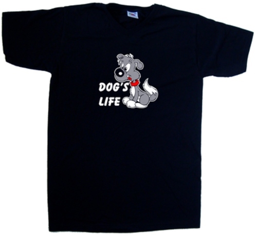 Shirt scollo dogs life - t-shirt, v