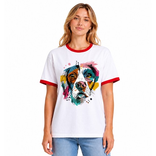 Shirt colorata cane - colorata, donna