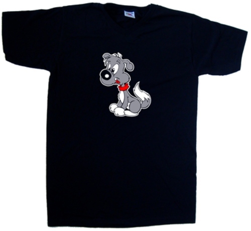 Shirt scollo v cane - a,