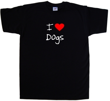 Maglietta love heart cani - i,
